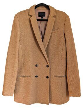 Banana Republic Wool Blend Camel Double Breasted Blazer